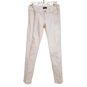Aqua Bloomingdale's White Denim Slim Leg Jeans 29 32